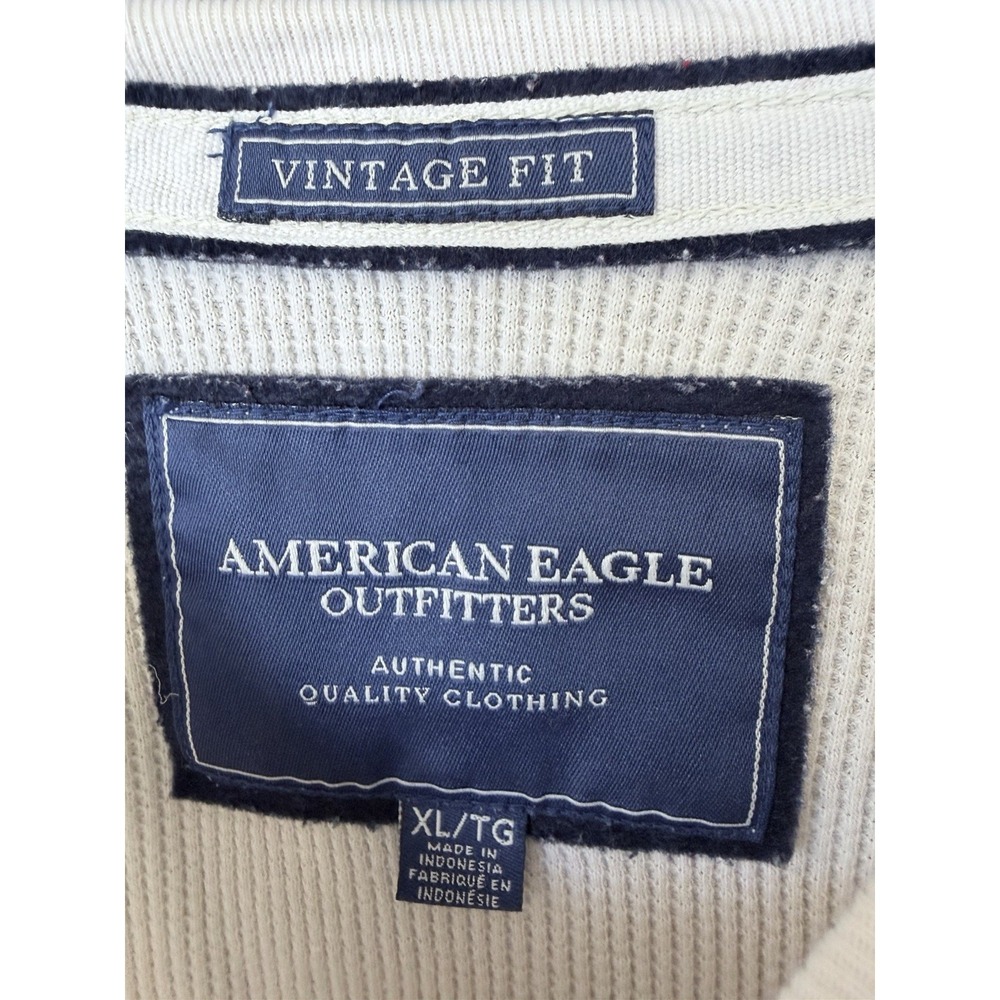 Lot Of 4 American Eagle Shirt XL Y2K Waffle Knit Thermal Camouflage Vintage Fit - Picture 7 of 9